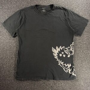 Y2K Smirnoff Black T Shirt Mens Large Graphic Double Eagle Crest Alcohol Vodka